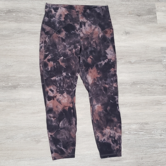 Lululemon Unlimit High-Rise Tight 25" Keyhole Diamond Dye Graphite Grey Pink - Picture 10 of 16